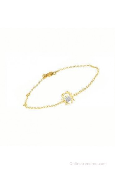 His & Her Gold Diamond Yellow Gold 18 Bracelet