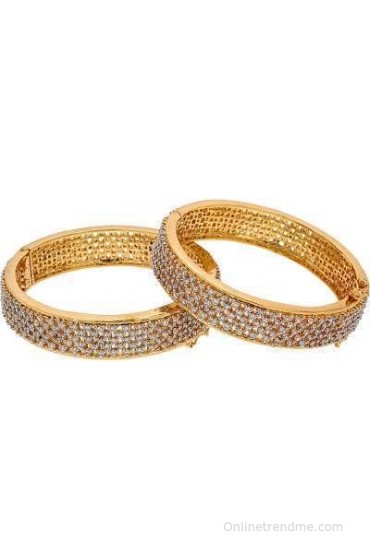 Jwells & More Alloy Yellow Gold Bangle Set