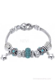 NEVI Metal, Crystal Crystal Charm Bracelet