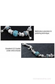 NEVI Metal, Crystal Crystal Charm Bracelet
