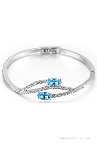 NEVI Metal, Alloy, Crystal Swarovski Crystal Rhodium Bracelet