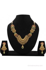 Zaveri Rajwada Antique Necklace Alloy Jewel Set