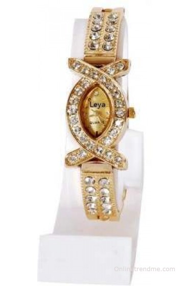 Leya Diamond stud Analog Watch - For Women, Girls