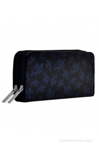 Hawai Black And Blue Casual Wallet For Women