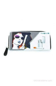 Peekabooo Black & White Long Wallet