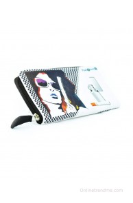 Peekabooo Black & White Long Wallet