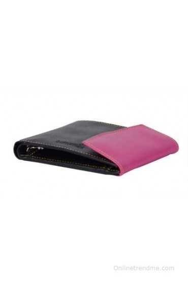 Butterflies Women Casual, Evening/Party Pink, Black Artificial Leather Wallet(5 Card Slots)